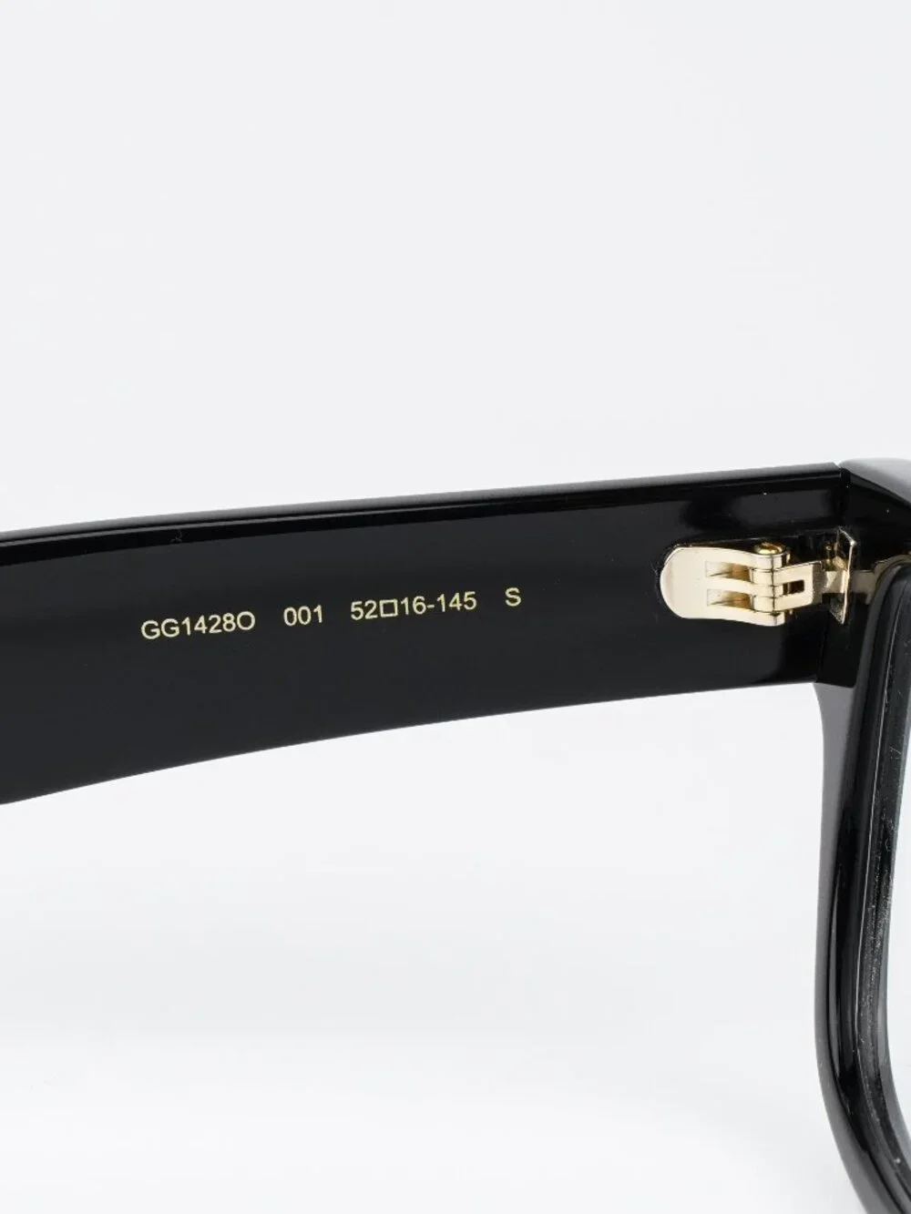 Gucci Men Eyeglasses Black Square GG1428O 001 NEW AUTHENTIC